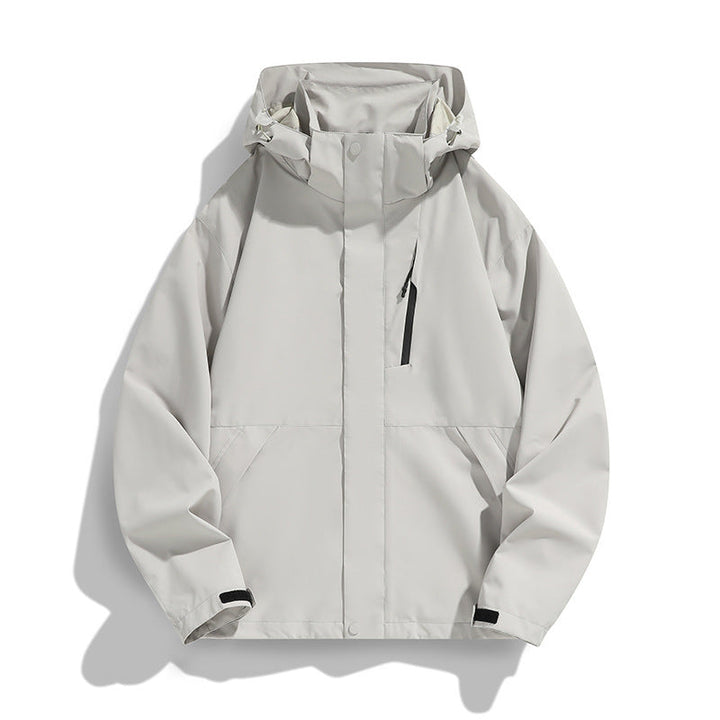 Women Oversize Softshell Hooded Jacket with Drop Shoulder, Concealed Zips and Drawstring