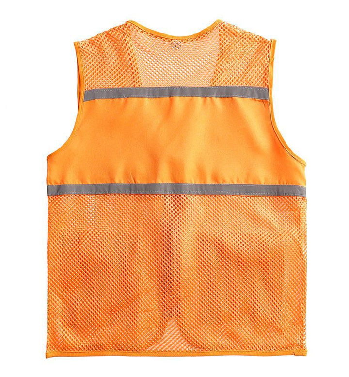 Unisex Visible Utility Vest with Breathable Mesh, Reflective Straps and Generous Front Pockets