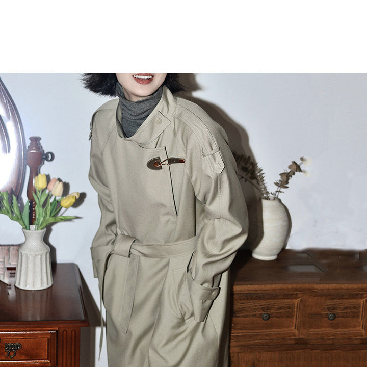 Ladies Fashionable Utility Jacket with High Collar