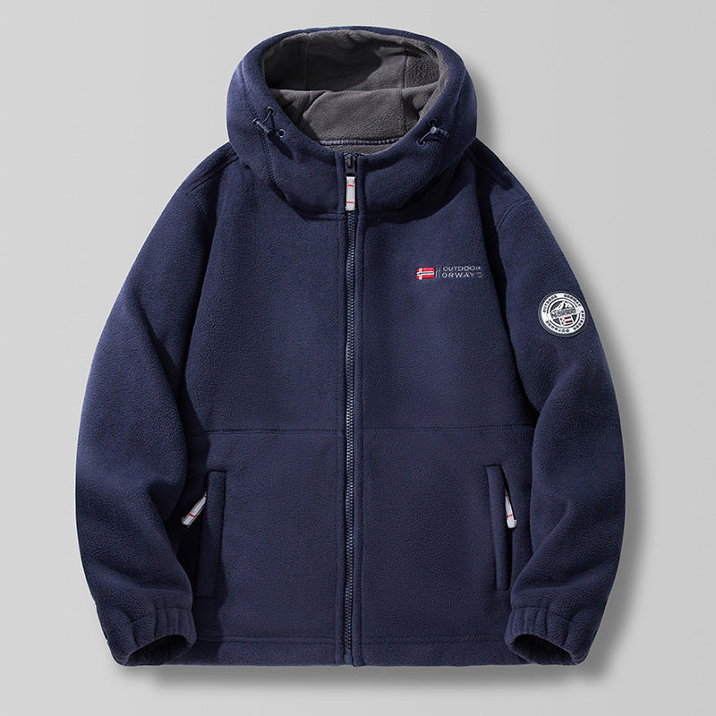Jacket fleece unisex breathable winter warm