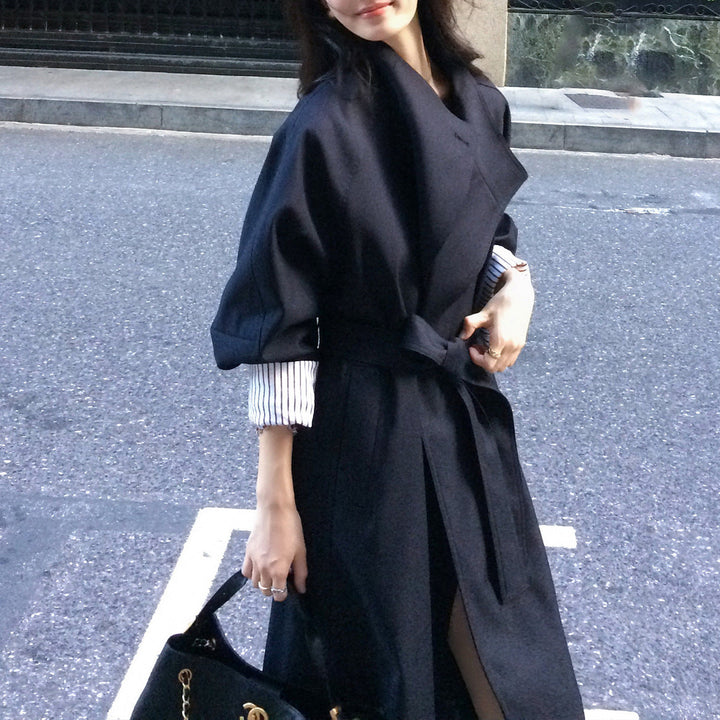 Women Stylish Plus Size Trench Coat