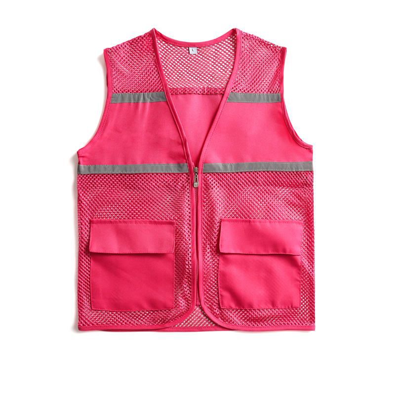 Unisex Visible Utility Vest with Breathable Mesh, Reflective Straps and Generous Front Pockets
