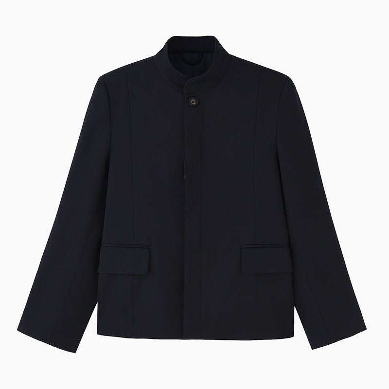 Women’s Fashion Short Jacket with Stand-up Collar