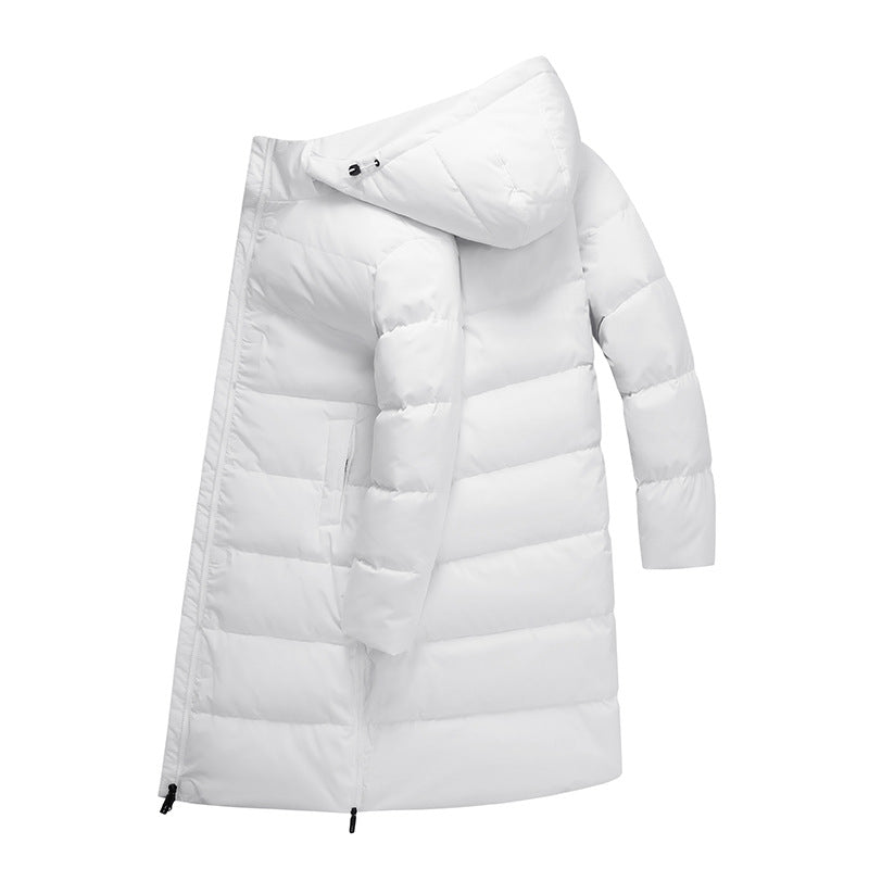 Ladies Maxi-Long Stretch Thermo Quilted Coat with 3D Quilt and Adjustable Hood