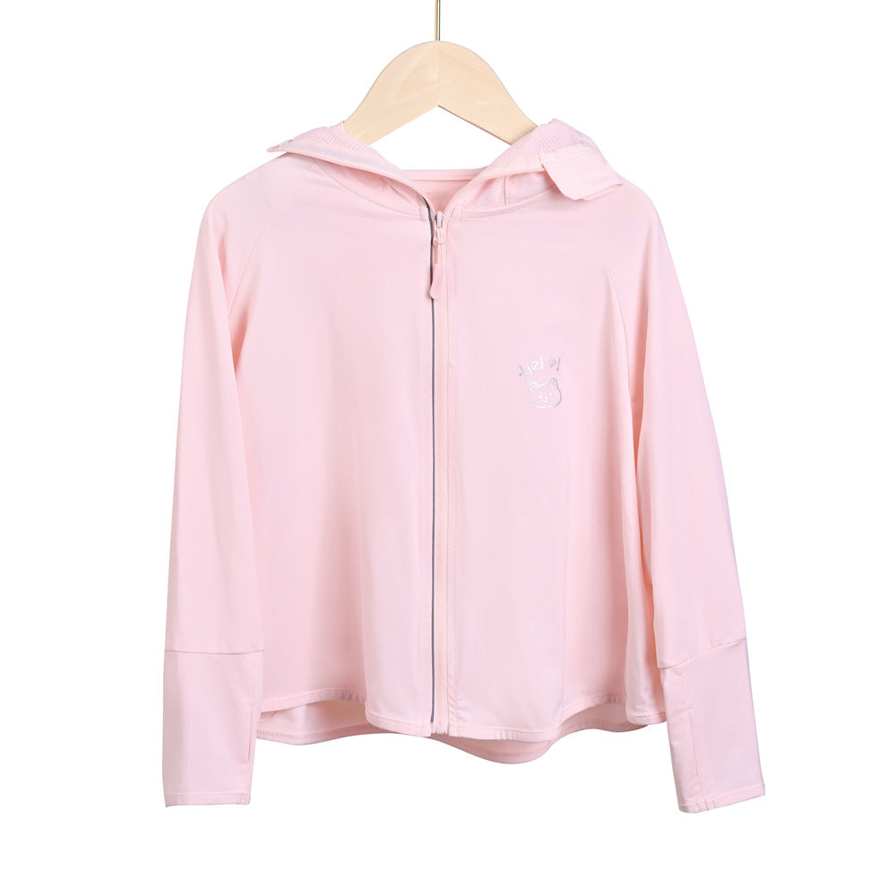 Ladies breathable UV protection jacket with hood