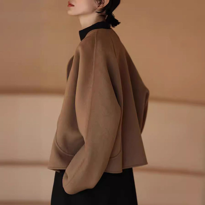 Ladies Elegant and cosy jacket with asymmetrical cut Drune