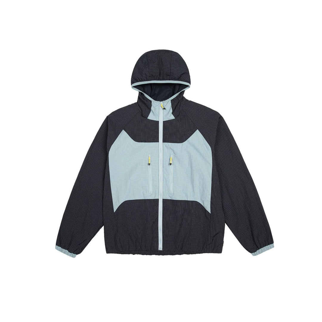 Unisex Light Hooded Windbreaker with Ripstop Material, Colour Block Inserts and Front Pockets
