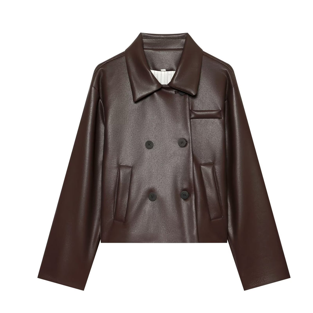 Jacket with Faux leather Women&
