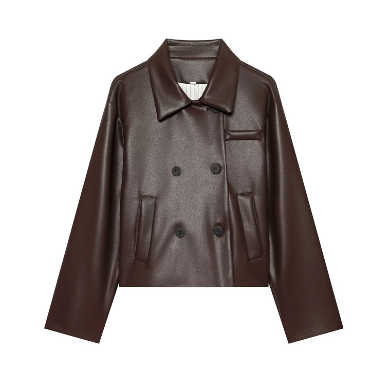 Jacket with Faux leather Women&
