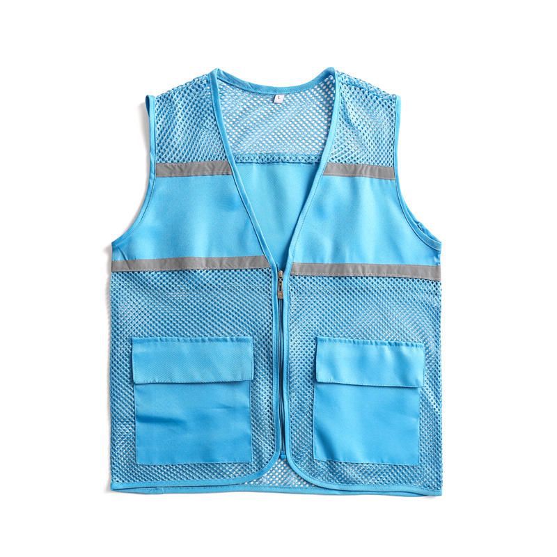 Unisex Visible Utility Vest with Breathable Mesh, Reflective Straps and Generous Front Pockets