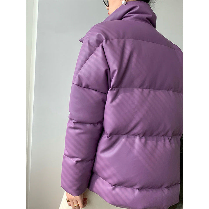 Ladies Fashion Transitional Jacket with High Collar
