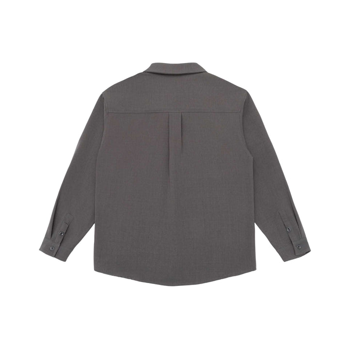 Unisex Lightweight Shirt Jacket in Overshirt Style made of Linen-Cotton Blend with Chest Pocket and Rounded Hem