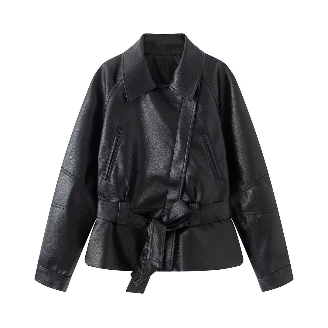 Jacket with Faux leather Women&
