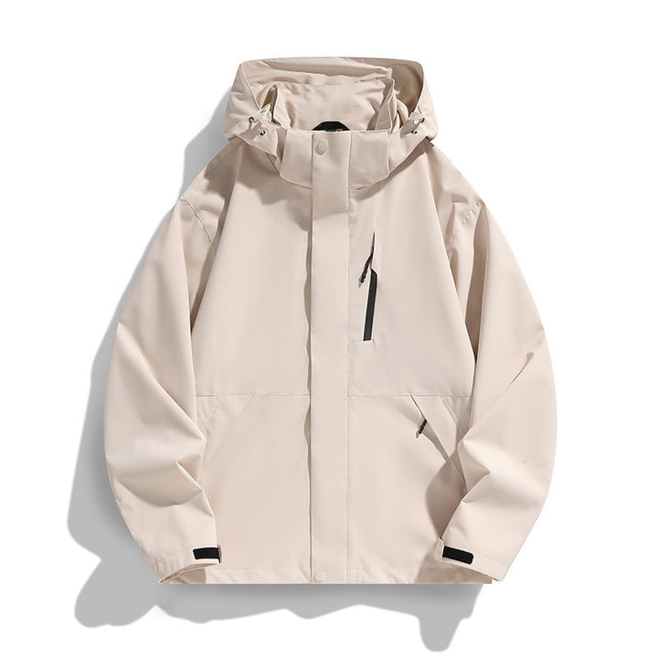 Women Oversize Softshell Hooded Jacket with Drop Shoulder, Concealed Zips and Drawstring