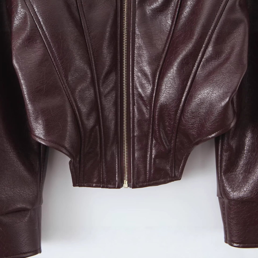 Jacket with Faux leather Women&