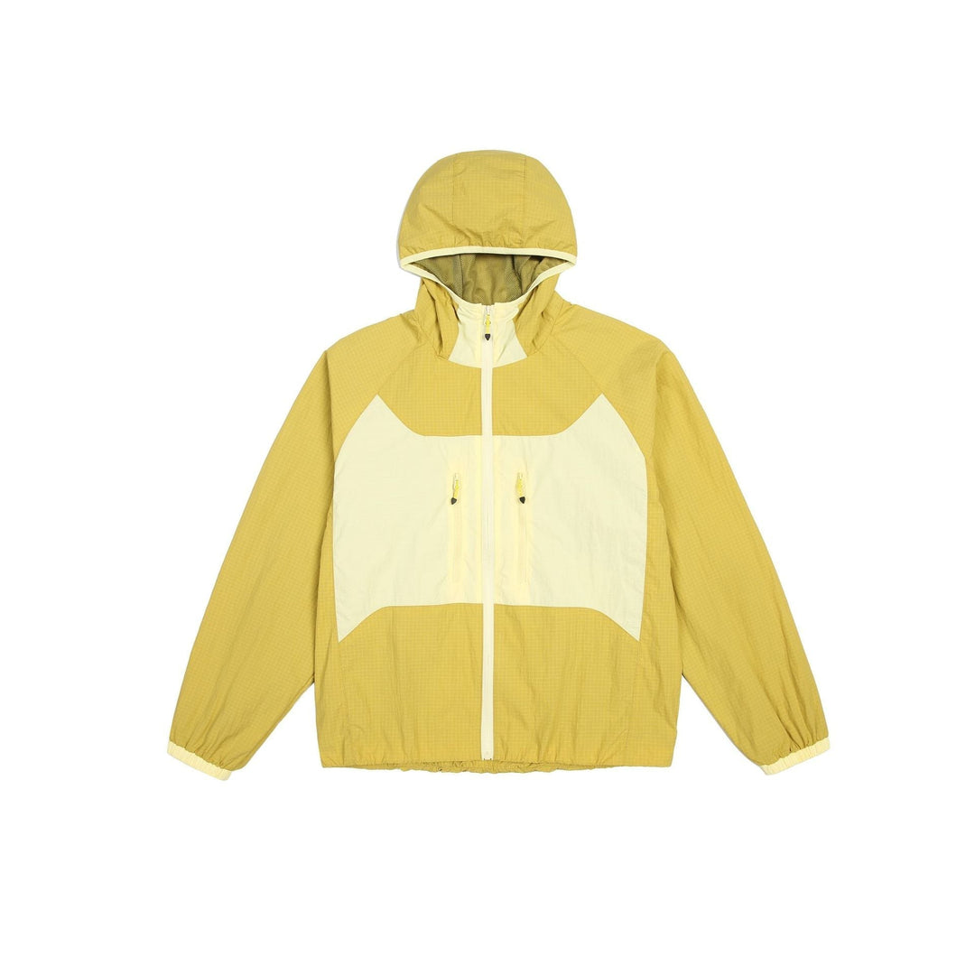 Unisex Light Hooded Windbreaker with Ripstop Material, Colour Block Inserts and Front Pockets