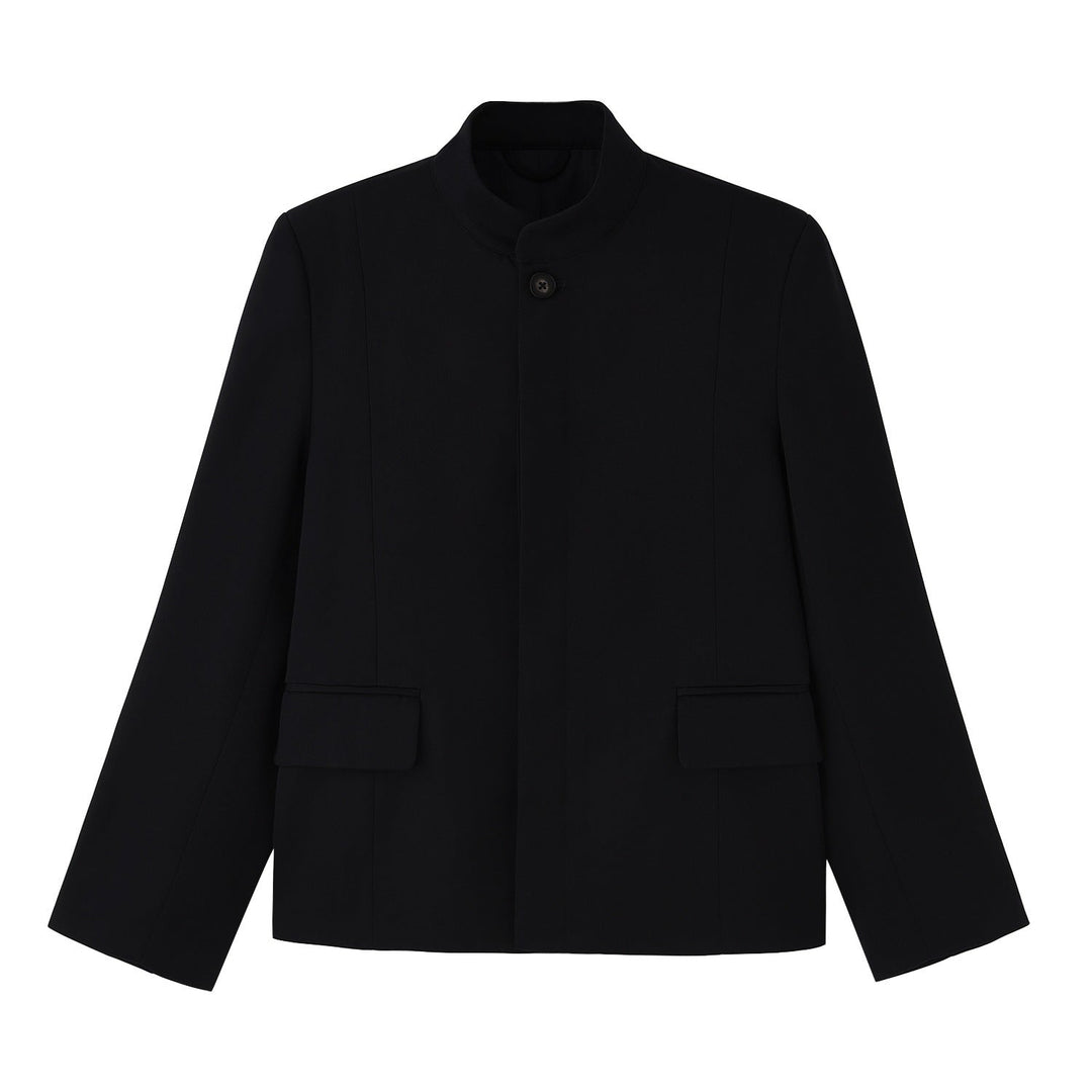 Women’s Fashion Short Jacket with Stand-up Collar