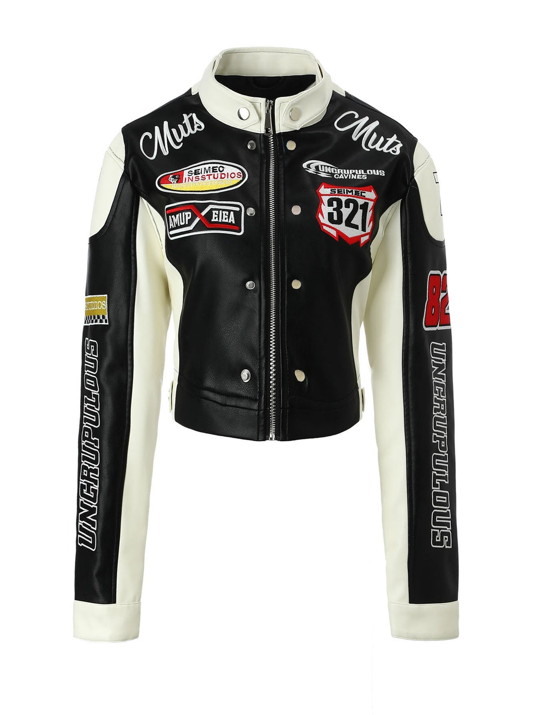 Women Racer Biker Jacket in Retro Motorsport Look
