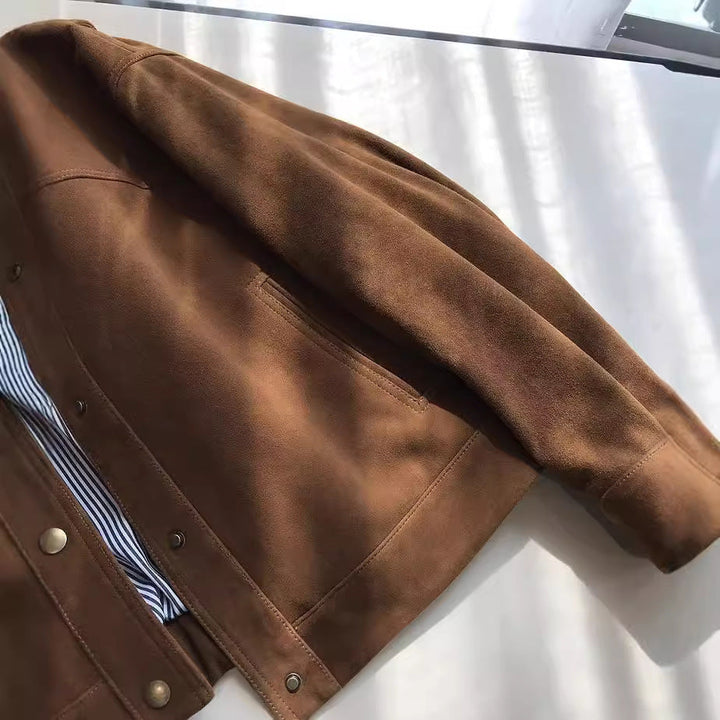 Women Fashionable and Casual Suede Jacket