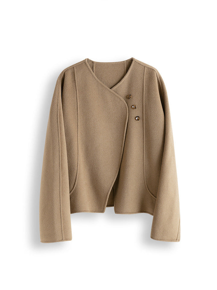 Ladies Elegant and cosy jacket with asymmetrical cut Drune