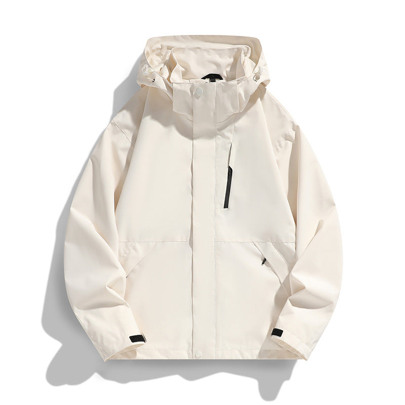 Women Oversize Softshell Hooded Jacket with Drop Shoulder, Concealed Zips and Drawstring
