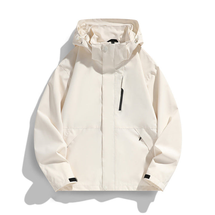 Women Oversize Softshell Hooded Jacket with Drop Shoulder, Concealed Zips and Drawstring