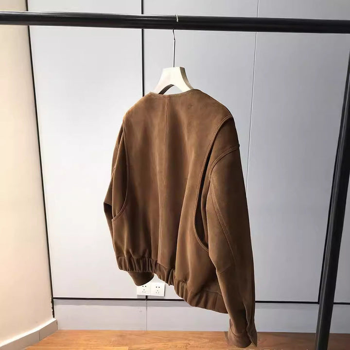 Women Fashionable and Casual Suede Jacket