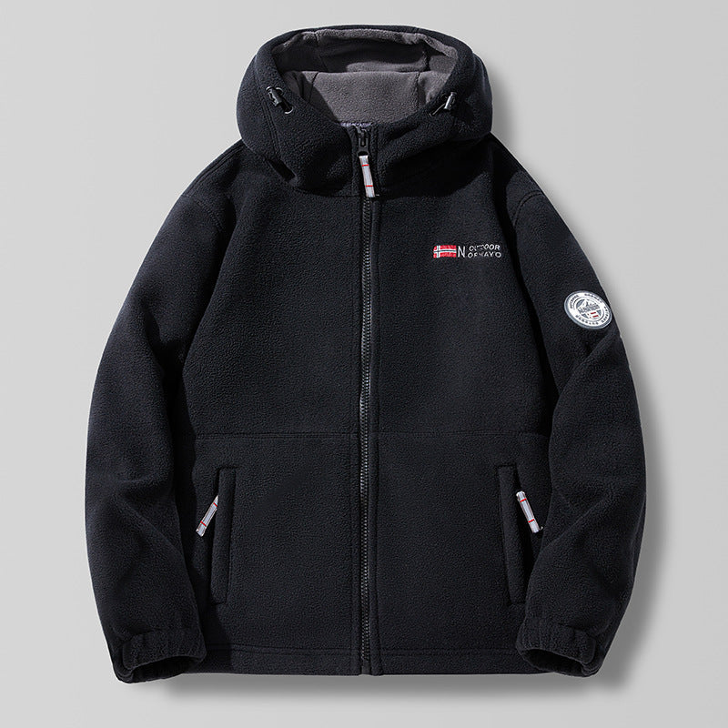 Jacket fleece unisex breathable winter warm