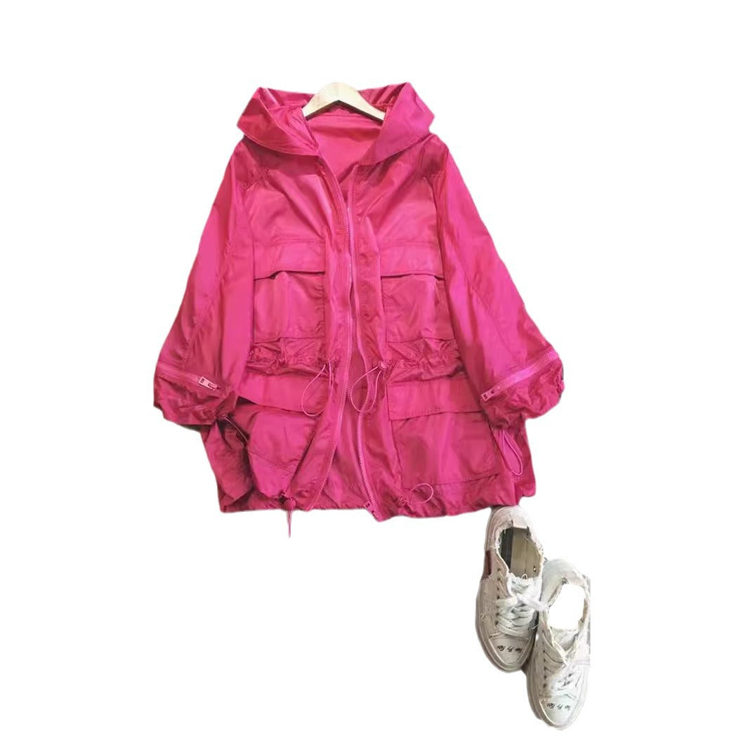 Women’s Fashion Transitional Jacket with Hood and Practical Pockets