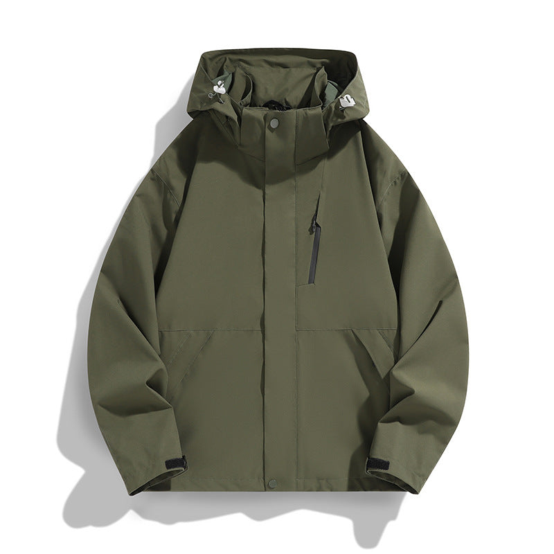 Women Oversize Softshell Hooded Jacket with Drop Shoulder, Concealed Zips and Drawstring