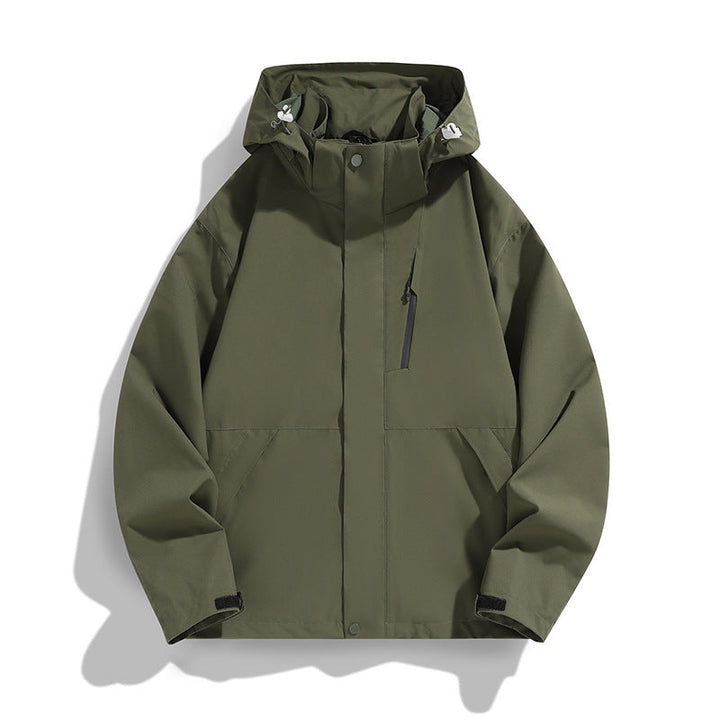 Women Oversize Softshell Hooded Jacket with Drop Shoulder, Concealed Zips and Drawstring