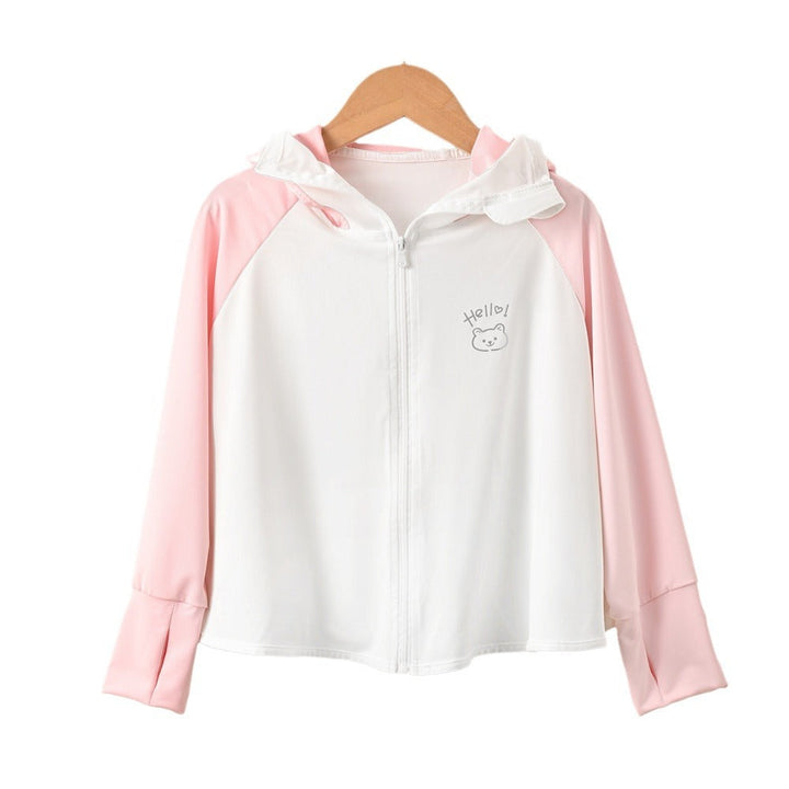Ladies breathable UV protection jacket with hood