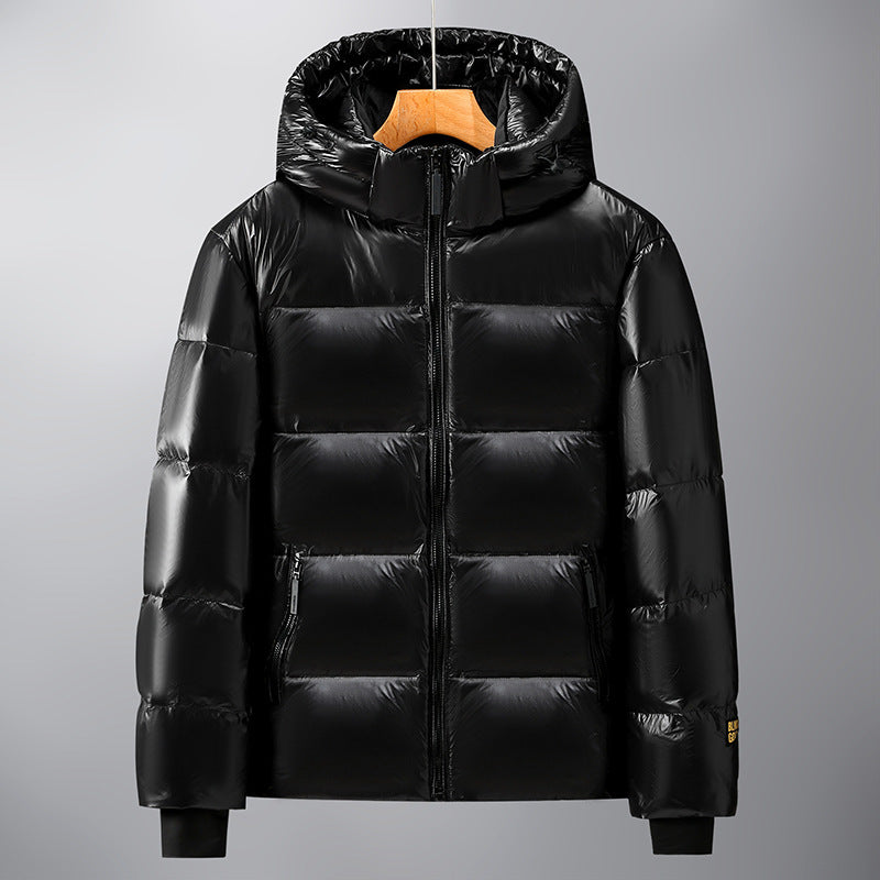 Unisex Glossy Quilted Parka with Metallic Lining and Carry Straps