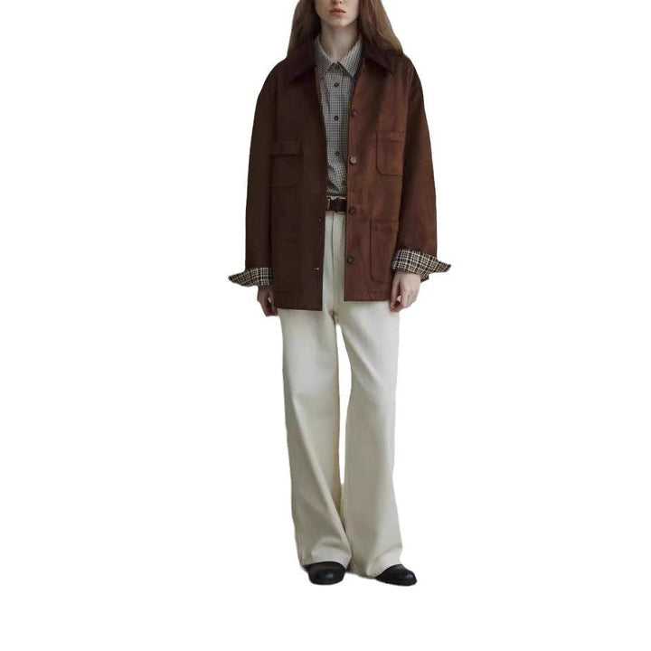Women Elegant Suede Jacket