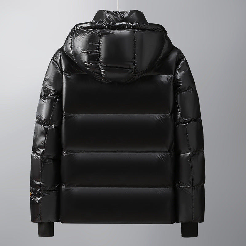 Unisex Glossy Quilted Parka with Metallic Lining and Carry Straps