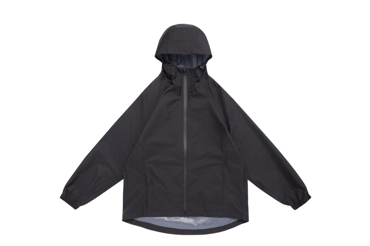 Unisex Lightweight Rain Jacket with Hood, Two-Way Zip and Extended Hem
