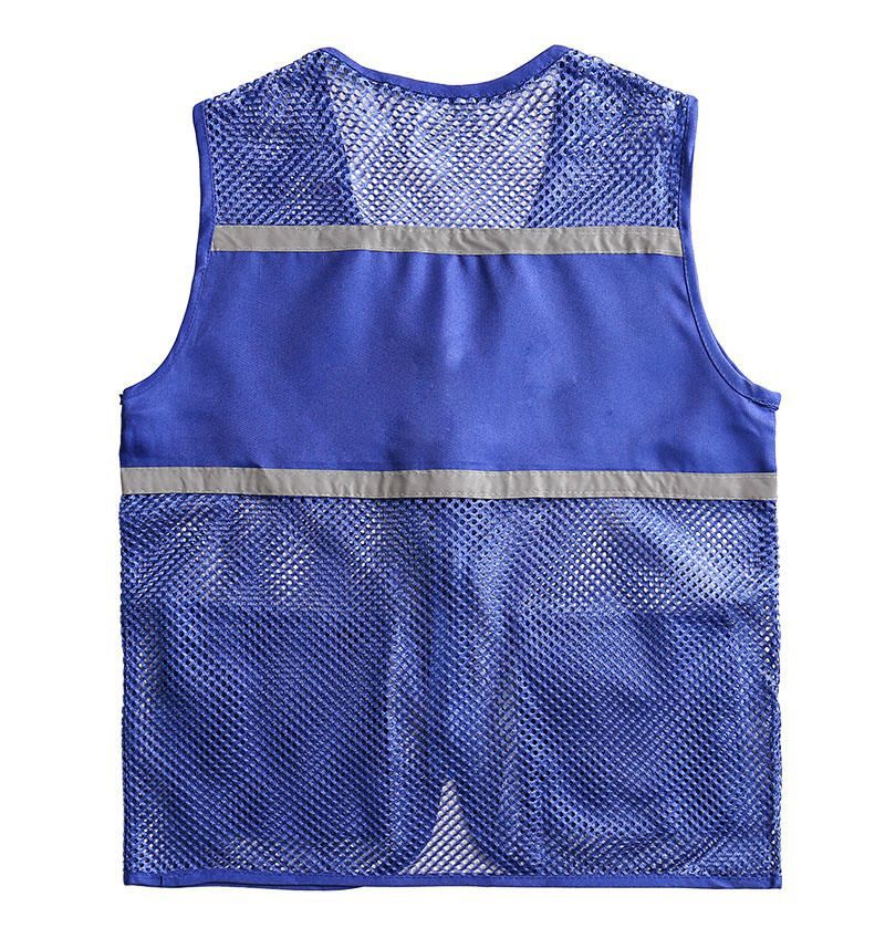 Unisex Visible Utility Vest with Breathable Mesh, Reflective Straps and Generous Front Pockets