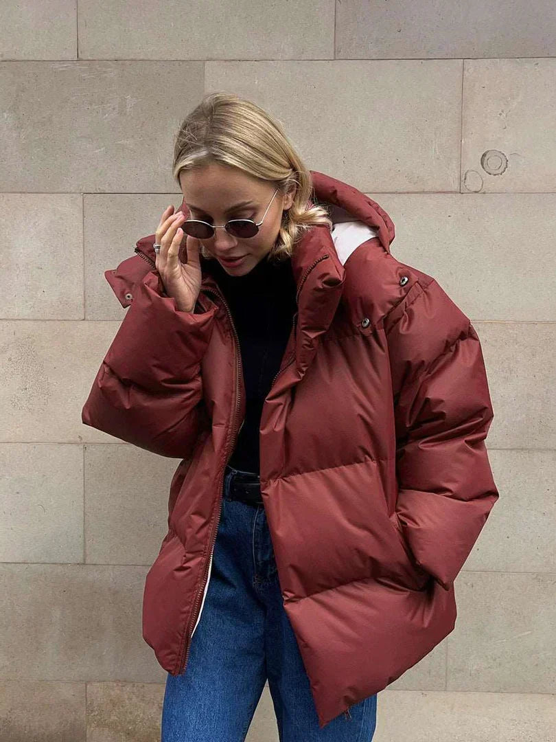 Puffer jacket Brown warm jacket winter comfortable
