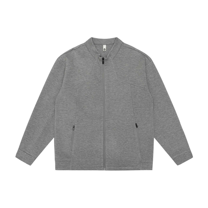 Unisex Oversize Zip Jacket made of heavy cotton blend with stand-up collar and zip pockets