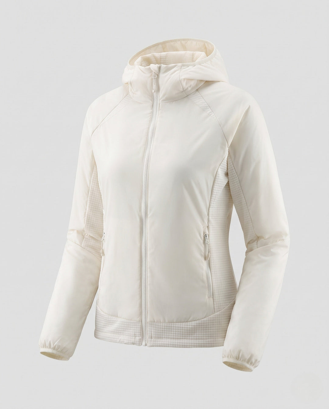 Women Ultra-light hooded jacket with quilted lining, two-way zip and zip pockets