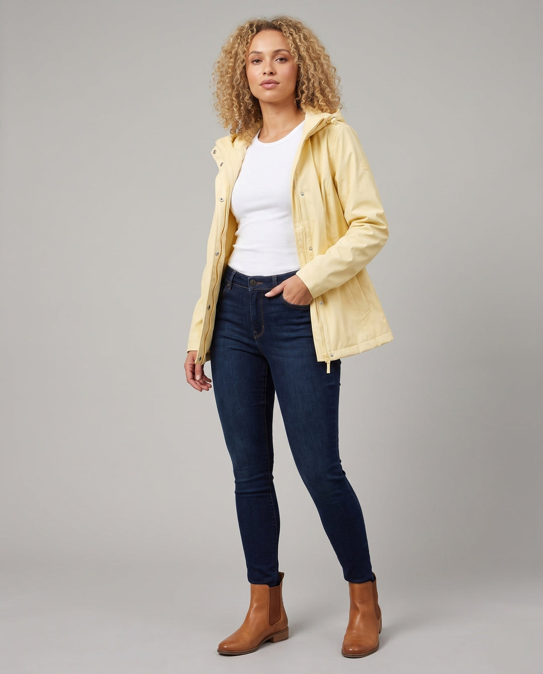 Women Water-Repellent Outdoor Jacket with Hood