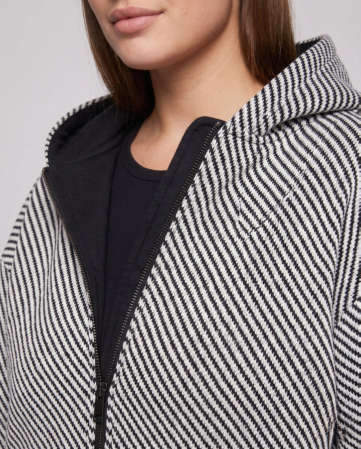 Unisex Oversized Teddy-Fleece Hooded Jacket with Full Zip &amp; Patch Pockets