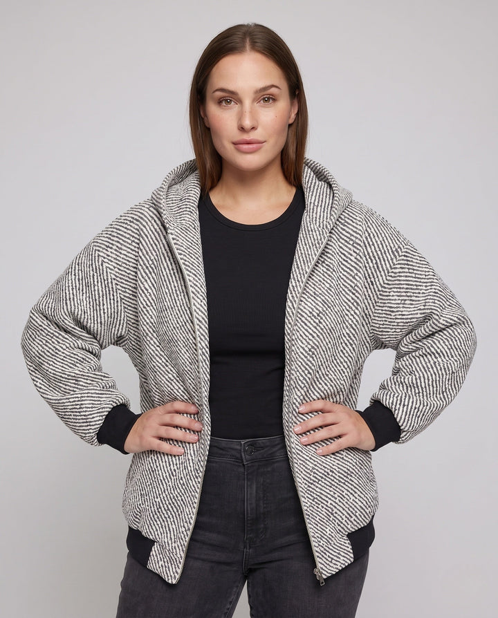 Unisex Oversized Teddy-Fleece Hooded Jacket with Full Zip &amp; Patch Pockets