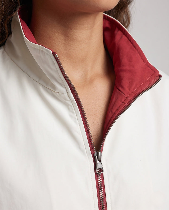 Unisex Reversible Transitional Jacket with High Collar, Zip &amp; Elastic Cuffs