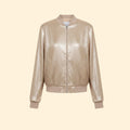 Women's Sleek Shiny Bomber Jacket