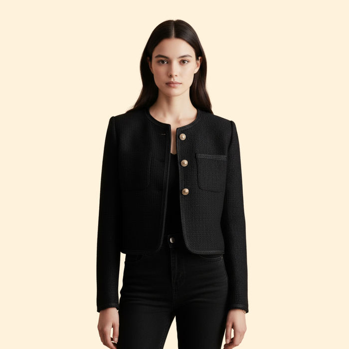 Structured Round Neck Blazer