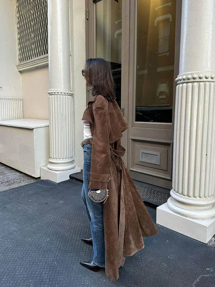 Suede Trench coat