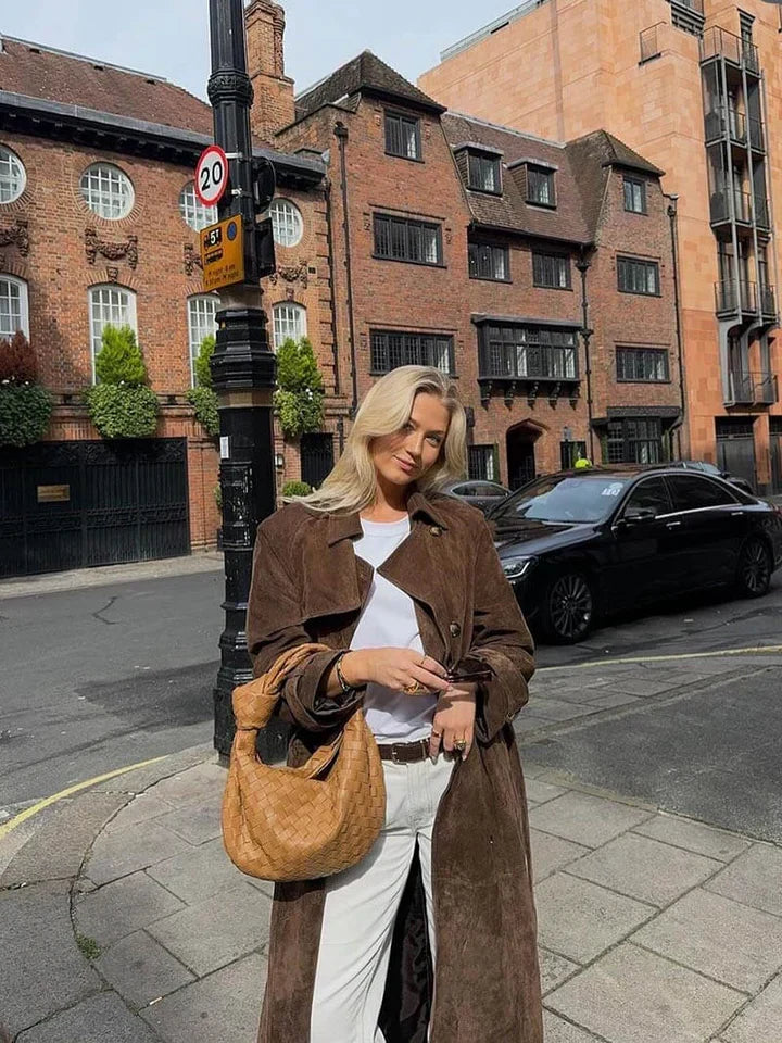 Suede Trench coat