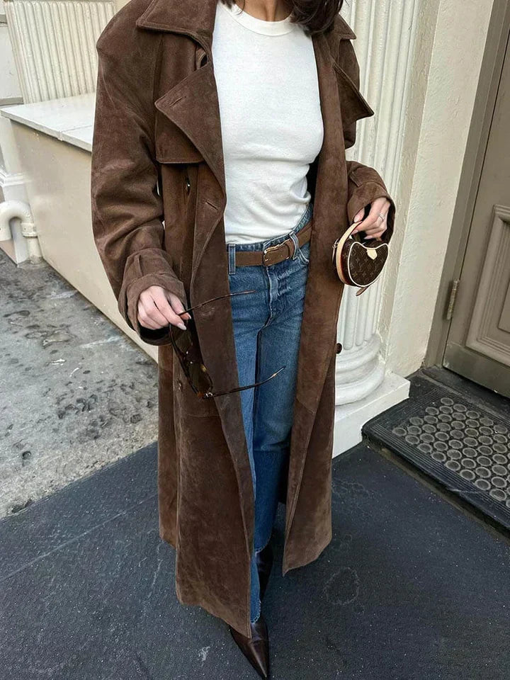 Suede Trench coat