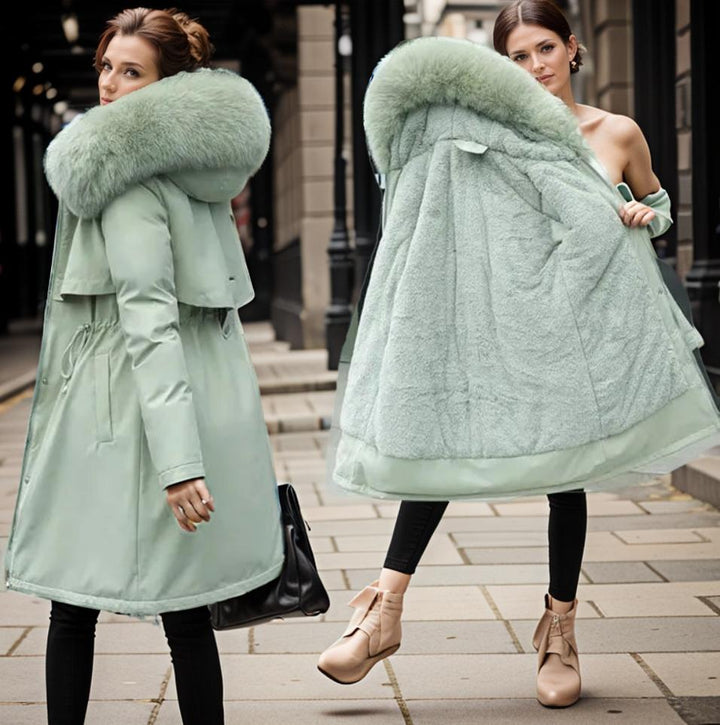 winter parka water-resistant and hooded